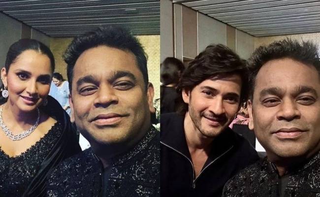 AR Rahman Selfie with Super Star Mahesh Babu and Sania Mirza