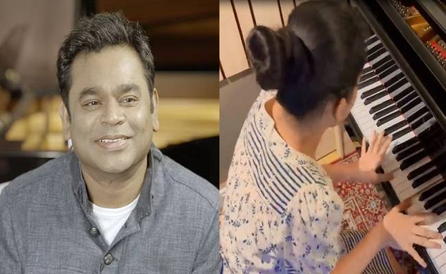 Ar rahman shares video her student playing piano