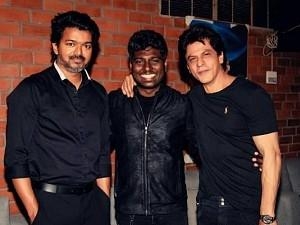 Atlee shares picture with shah rukh khan and vijay