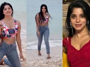 Bachelor Divya Bharathi new sizzling beach video viral