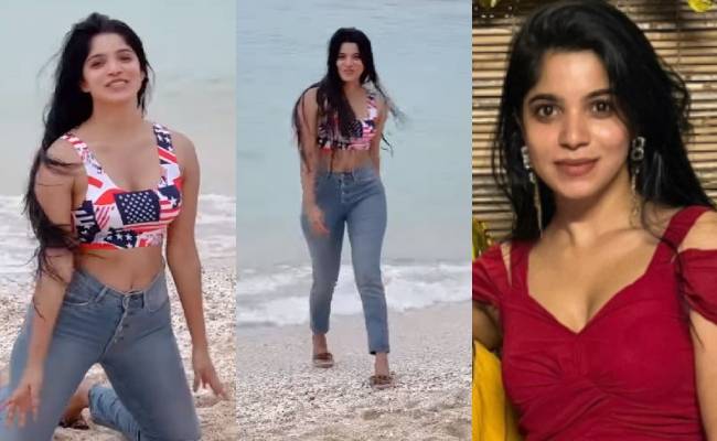 Bachelor Divya Bharathi new sizzling beach video viral