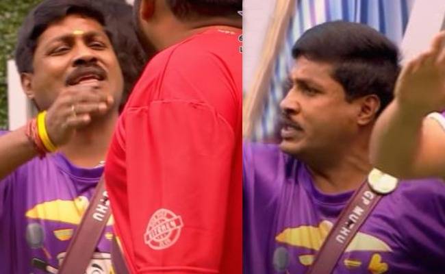 bigg boss 6 tamil gp muthu gets angry in mic task