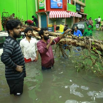 Chennai Flood scenes Create for Jayam Ravi's Comali