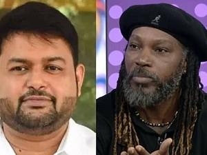 Chris Gayle with S Thaman for KCC pic gone viral