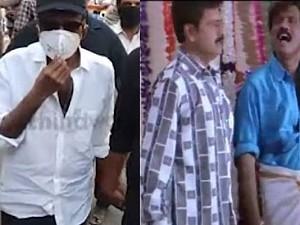 comedy actor goundamani pays last respect to vivekh