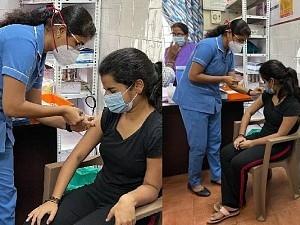 Cooku With Comali Sivaangi vaccination pics Trending