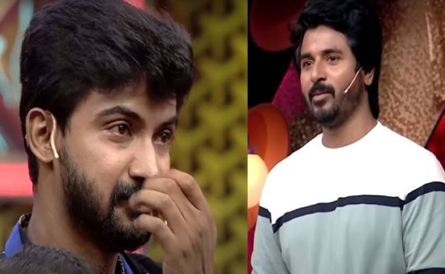 Dharshan gets emotional after sk speech in cook with comali 3