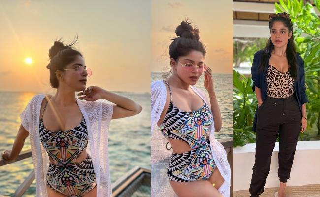 மாலத்தீவில் அனல் கிளப்பிய நடிகை திவ்ய பாரதி..! பட்டைய கிளப்பிய புதிய பிகினி போட்டோ ஷூட்!