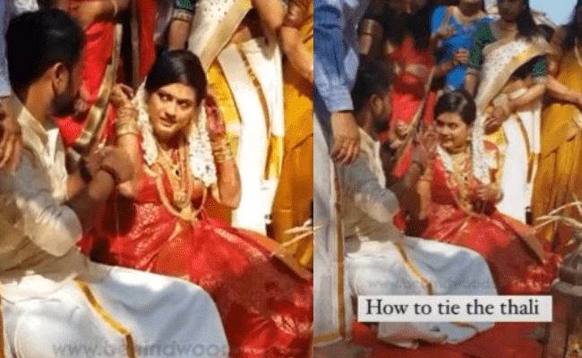 Indian bride teaches groom video தாலிகட்ட சொல்லித்தந்த மணப்பெண்