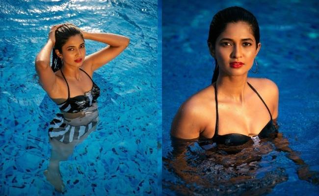 keerthy pandian latest bikini photo shoot goes viral on social media
