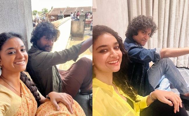 Keerthy Suresh shared her new look BTS from Dasara
