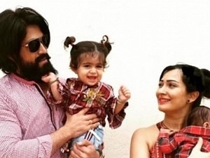 பிரபல ஹீரோவின் குழந்தைகள் க்யூட் வீடியோ | kgf star yash's wife radhika pandit shares a cute video of their childrens