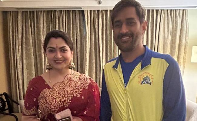 Kushbu Shared Her Image with CSK Captain MS Dhoni