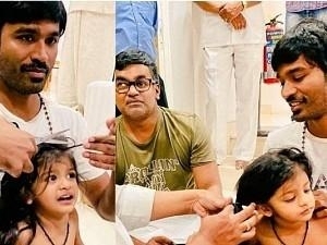 தனுஷ் மற்றும் செல்வராகவன் பங்குப்பெற்ற குடும்ப விழா l Dhanush And Selvaraghavan Turns Into Hairdresser For His Sister Child