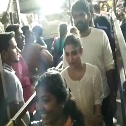 Lady Superstar Nayanthara, Vignesh Shivan visits Athivaradhar