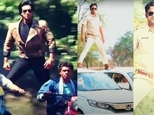Madhya Pradesh Police officer Car stunt like Ajay Devgan, Rajinikanth goes viral | அஜய் தேவுகன் ரஜினி பாணியில் பைக்கில் நின்று ஸ்டண்ட் செய்த மத்