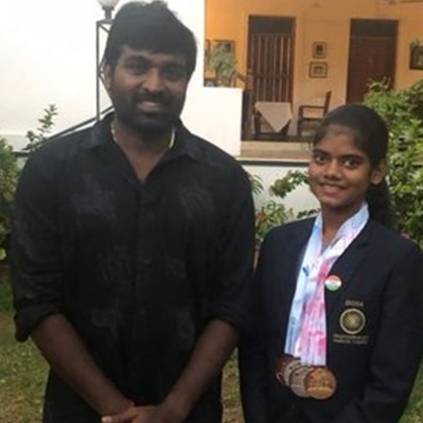Makkal Selvan Vijay Sethupathi wishes World Deaf Youth Badminton, Gold Medal Winner Jerlin Anika