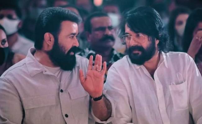 Mammootty visit to mohanlal new house in kochi