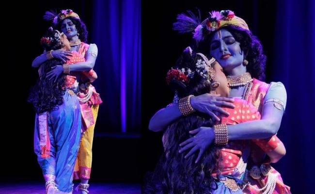 Manju Warrier as Lord Krishna in Radhe Shyam Stag Play