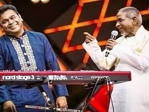 Music Composer Ilaiyaraaja and A R Rahman Meet at Chennai