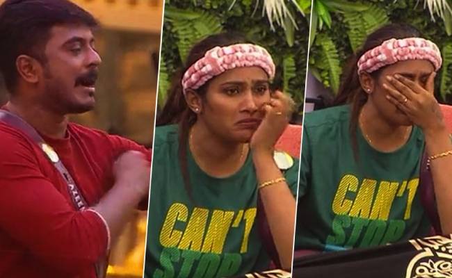 myna cried after argument with azeem bigg boss 6 tamil