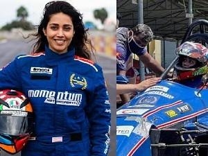 nivetha pethuraj drives race cars sharing experience video