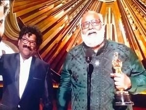 Oscars 2023 : ஆஸ்கார் விருது வென்ற RRR நாட்டு நாட்டு பாடல்..! விருது பெற்ற MM கீரவாணி, சந்திரபோஸ் | Naatu Naatu