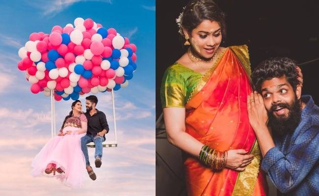 Pandavar Illam Serial Actress Anu maternity photoshoot
