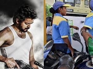 Petrol is free with the purchase of Vijay Beast FDFS tickets