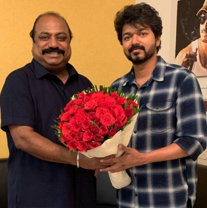 Photo of Thalapathy Vijay with Thalapathy 64 Producer Xavier Britto goes Viral