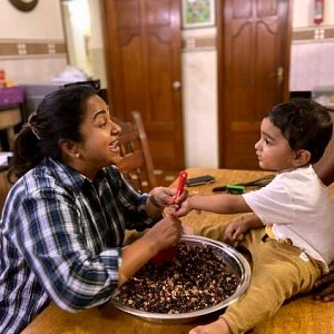 Raadhika Sarathkumar shares a picture with Cricketer Abhimanyu and her Grandson