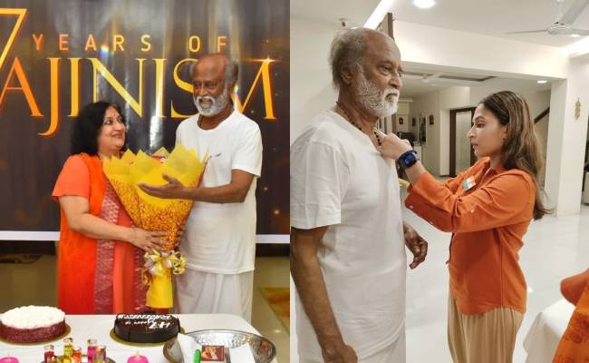 Rajinikanth celebrates 47 years of rajinism with family