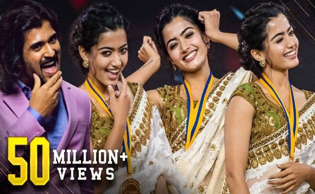 Rashmika, Vijay Behindwoods Gold Medals Video 50 Million Views