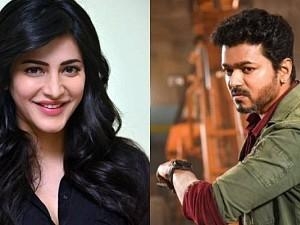Shruthi haasan answering fans one word about thalapathy vijay