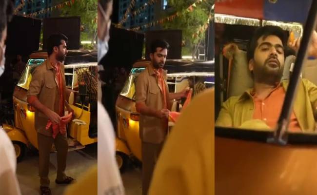 Simbu new look as auto driver gone viral among fans