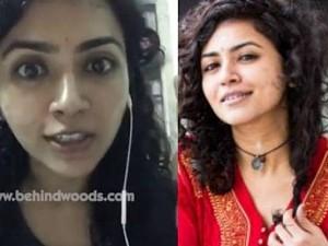 Singer Malavika sundar angry over indecent commenters video