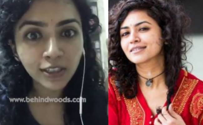 Singer Malavika sundar angry over indecent commenters video