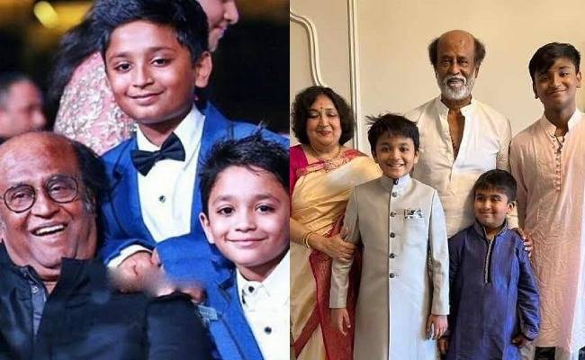 Super Star Rajinikanth with His grandsons viral photo