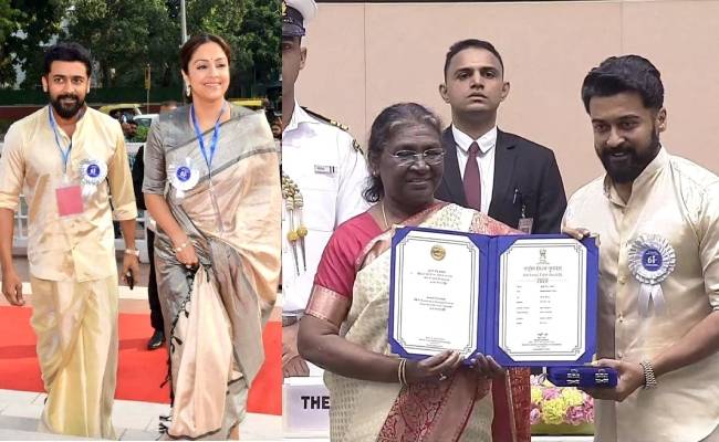 Suriya Receive Best Actor National Award from President
