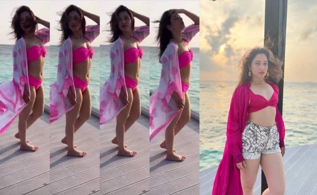 Tamannaah Bhatia Maldives Vacation Bikini Photos