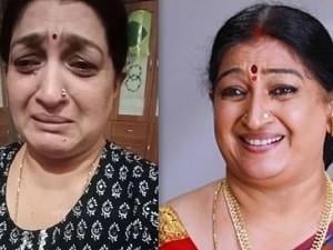 tamil tv serial actress cries after her character replaced video