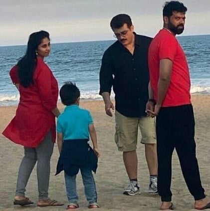 Thala Ajith with his son in Thiruvanmiyur Beach Goes Viral