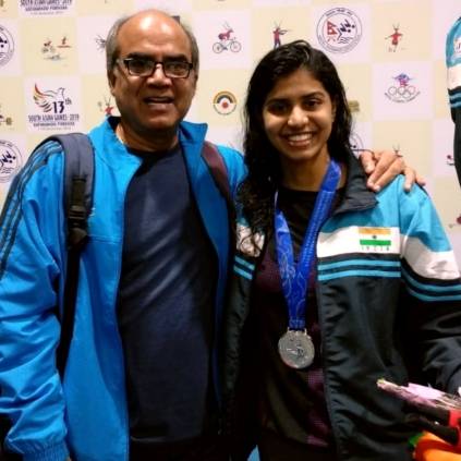 Thalaivasal Vijay's Daughter Jayaveena Got Silver Medal at South Asian Games 2019