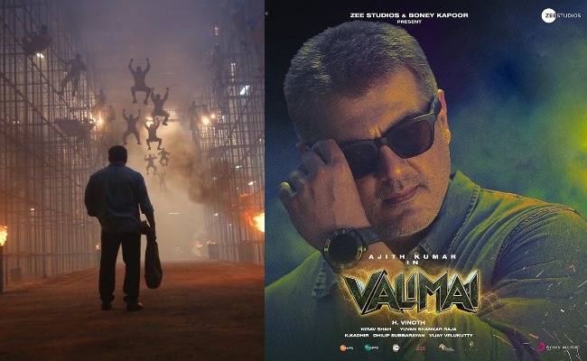 Valimai AjithKumar Movie Wrecking Ball Fight Scene Promo Glimpse Released