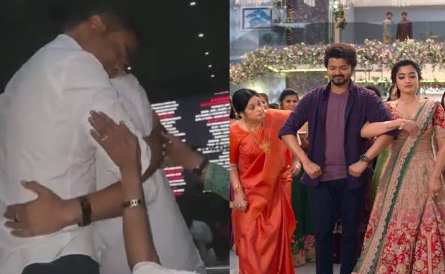 Vamshi Paidipally father emotional hug after watching varisu