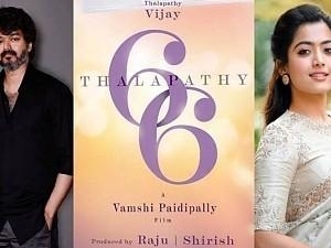Vijay Starring Thalapathy 66 Movie Heroine Rashmika Mandanna