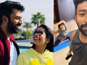 மாஸ்டர் ஷாந்தனு அவர் மனைவியுடன் வீடியோ | vijay's master actor shanthnu shares a cute video with his wife kiki