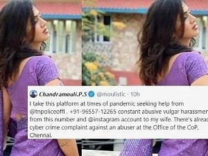 VJ Anjana receiving vulgar messages her husband chandran reveals