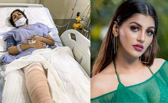 Yashika Aannand walking with supports video from hospital